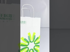 Custom Printed Recyclable Food Take Away Brown Twisted Handle Kraft Paper Bag With Handle
